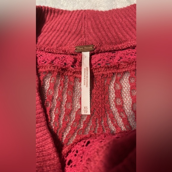 Free People Spring Valley Top Size XS Pink Lace - Picture 5 of 9